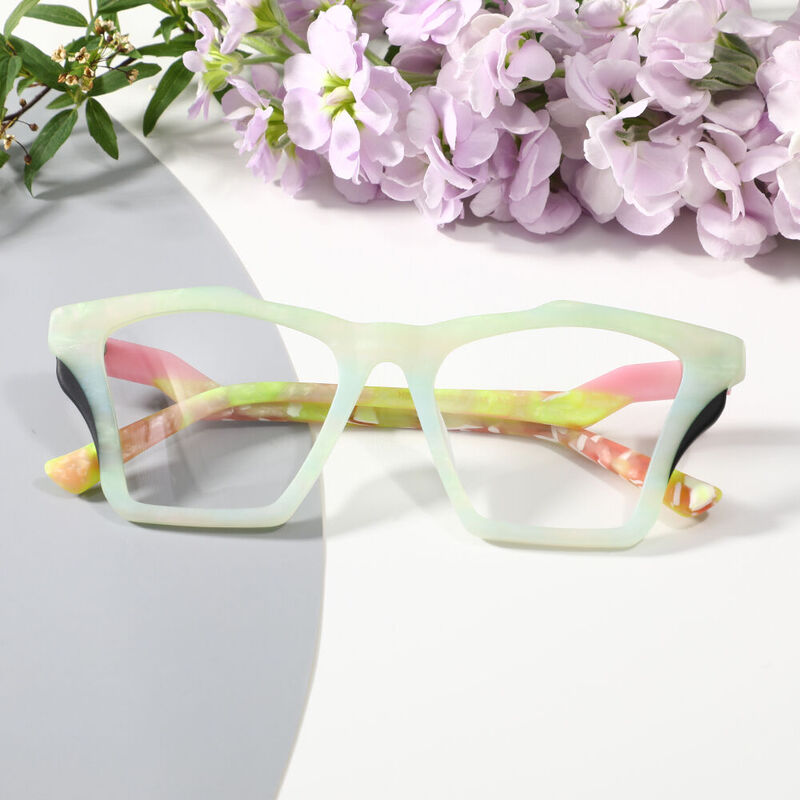 Karr Cat Eye Green Glasses