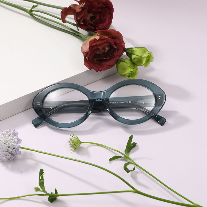 Maree Oval Blue Glasses