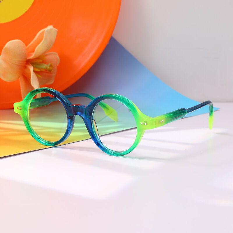 Boreisa Round Green Glasses