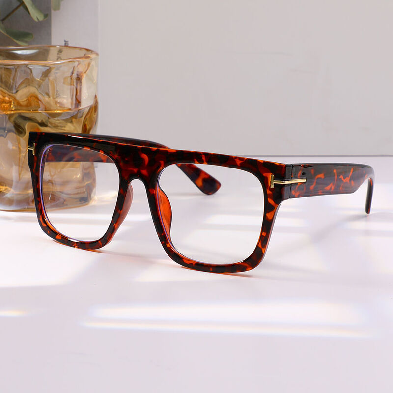 Vibrant Square Tortoise Glasses