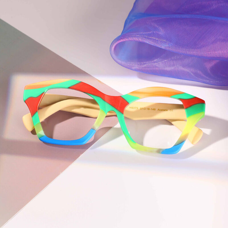 Virgil Cat Eye Grüne Brille