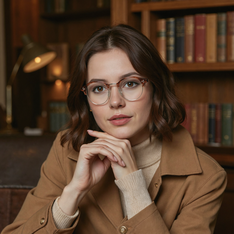 Occhiali da Vista Roxanne Browline Marrone