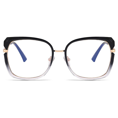 Alvira Square Black Clear Glasses