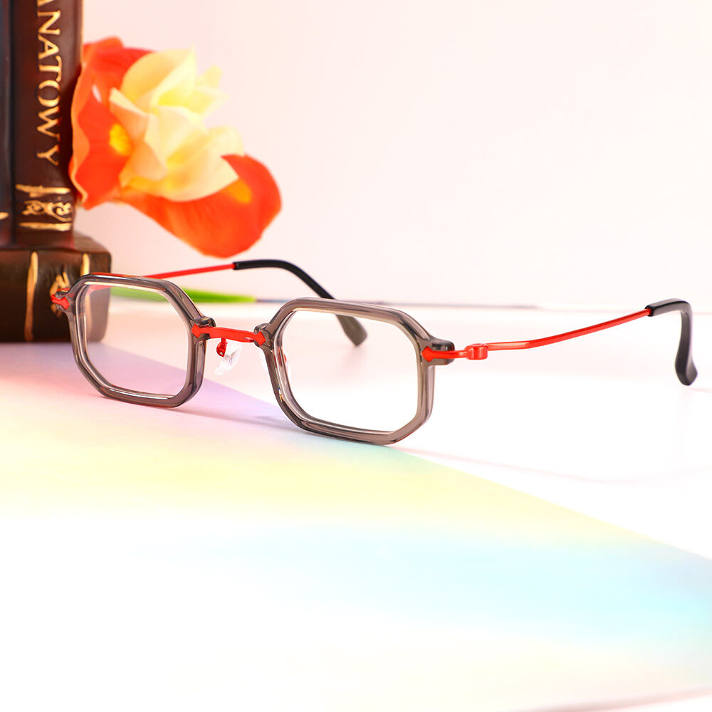 Perry Rectangle Grey Glasses