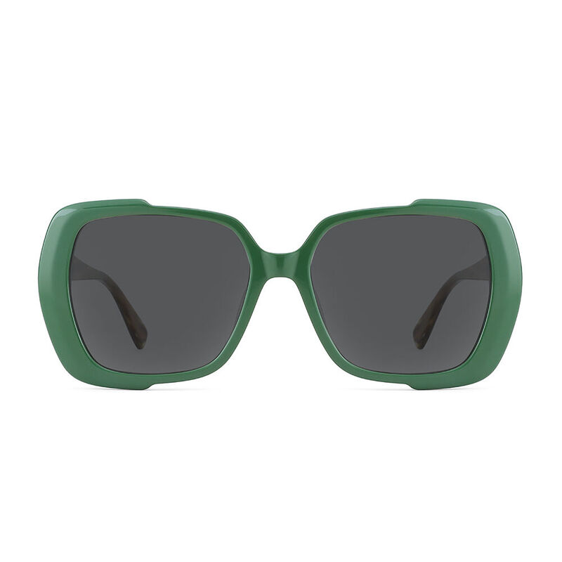 Covery Square Green Sunglasses