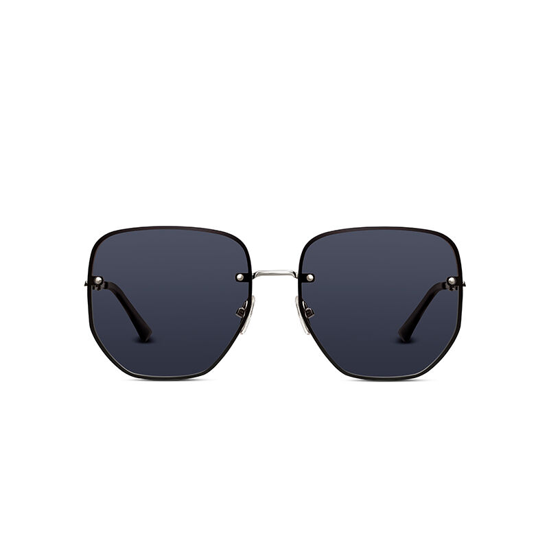 Prance Geometrische Schwarze Sonnenbrille