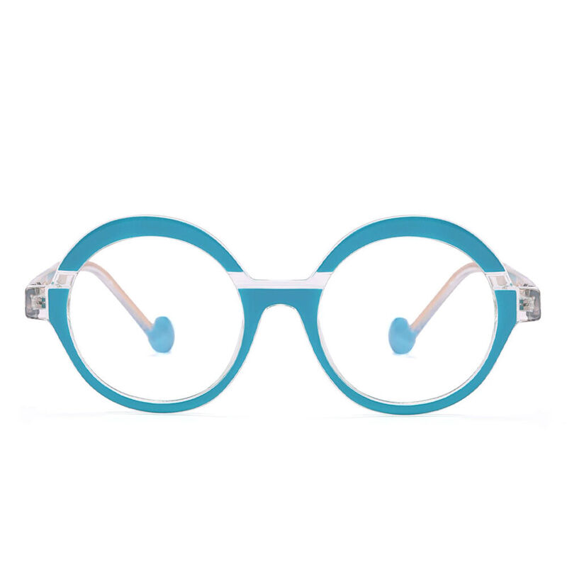 Adoracion Round Blue Glasses