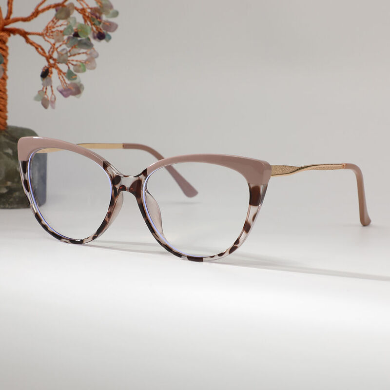 Lindsay Cat Eye Leopard Glasses - Aoolia.com