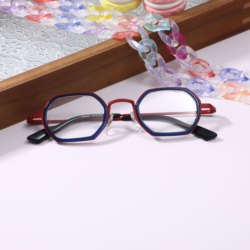 Clarei Geometrische Blaue Brille