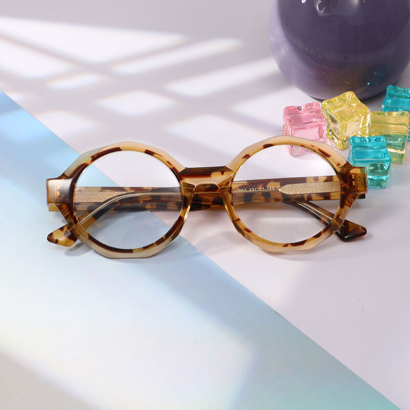 Mure Round Orange Glasses