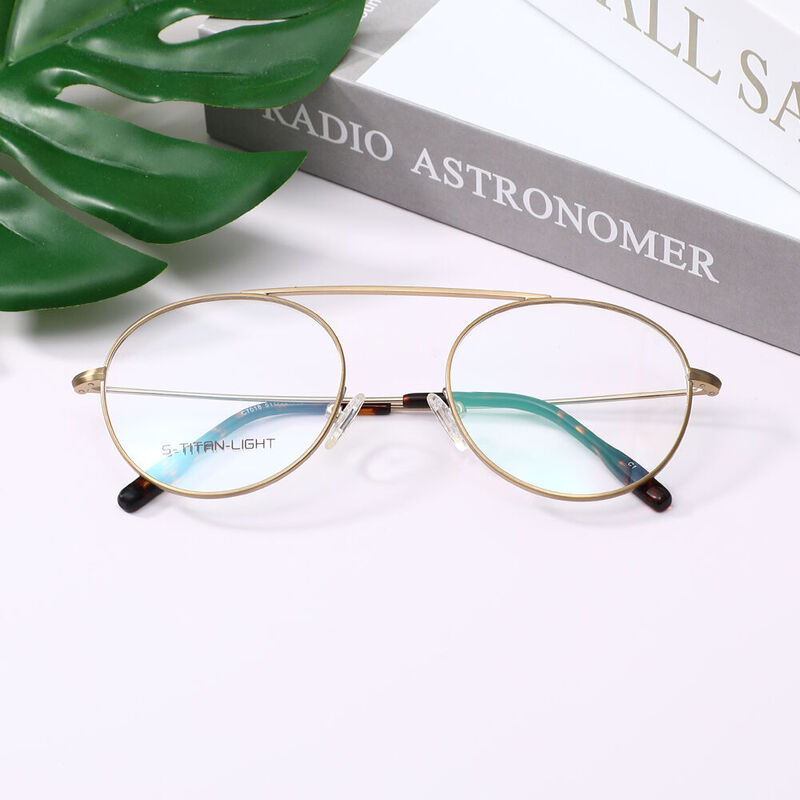 Sylviw Aviator Gold Glasses