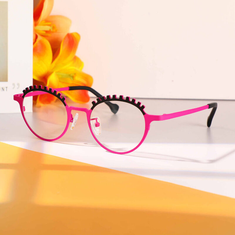 Jonson Round Pink Glasses