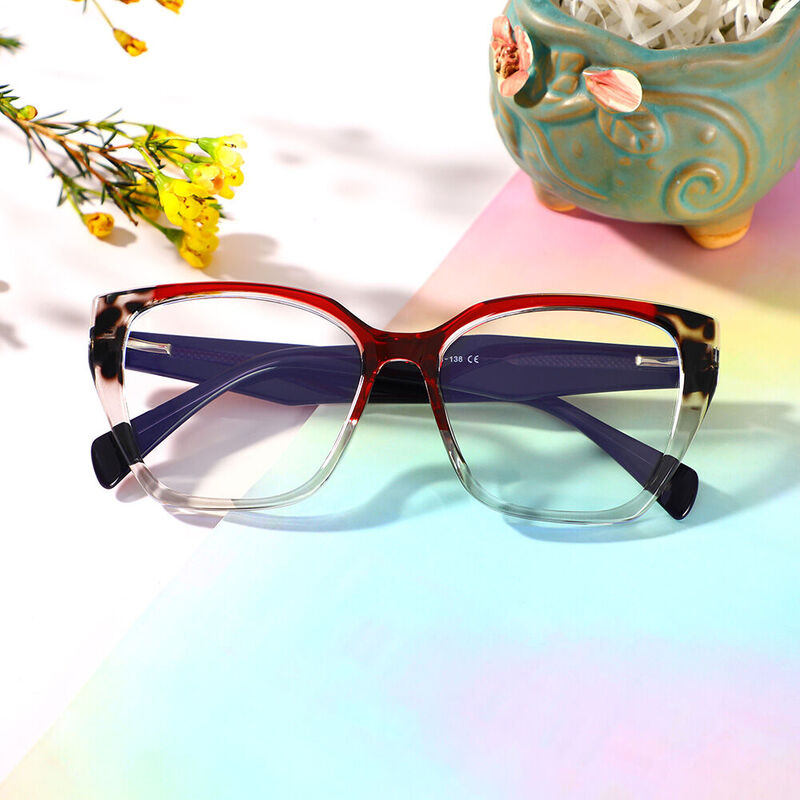 Haggai Cat Eye Red Glasses