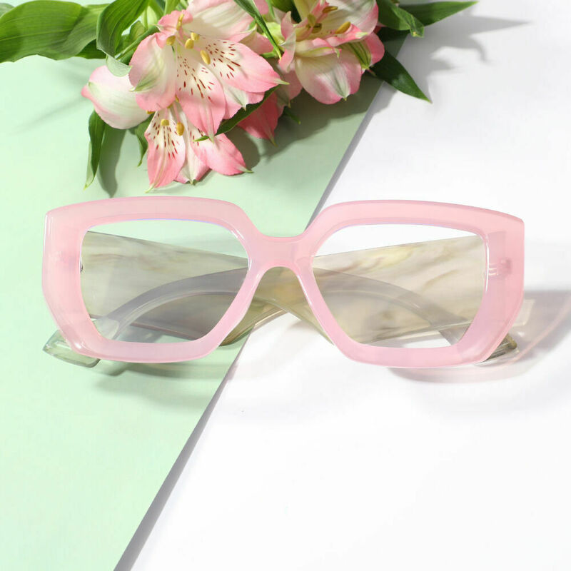 Lunettes de vue Ceolin Géométrique Rose