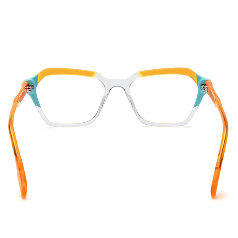 Berlie Geometric Orange Glasses