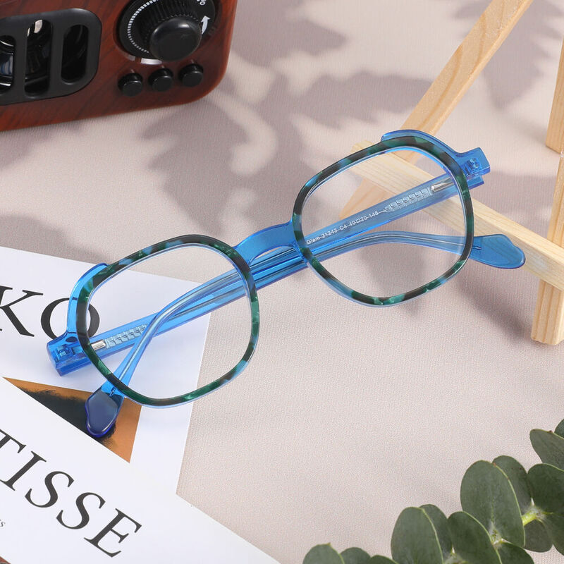 Attley Square Blue Glasses