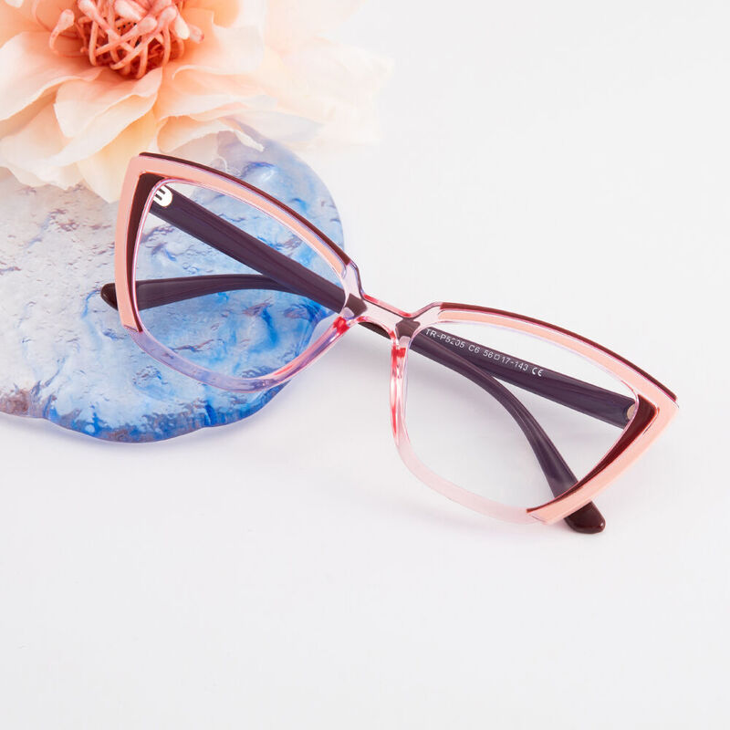 Keynes Cat Eye Pink Glasses