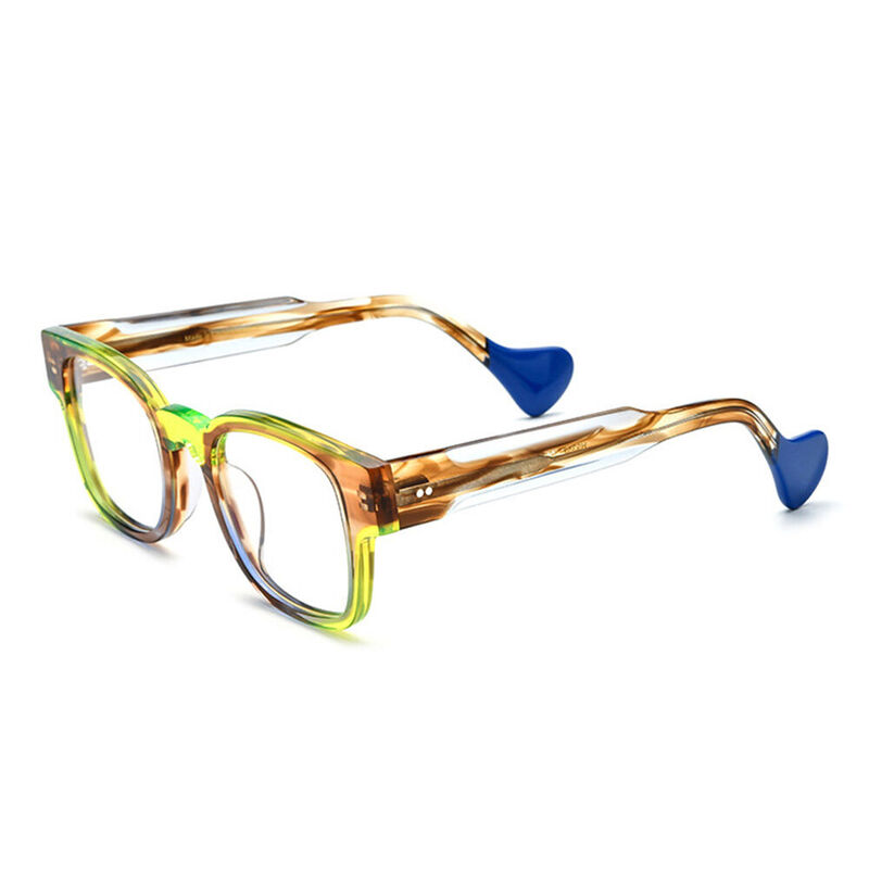 Annar Square Yellow Glasses