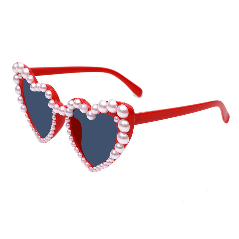 Quinti Heart Red Sunglasses