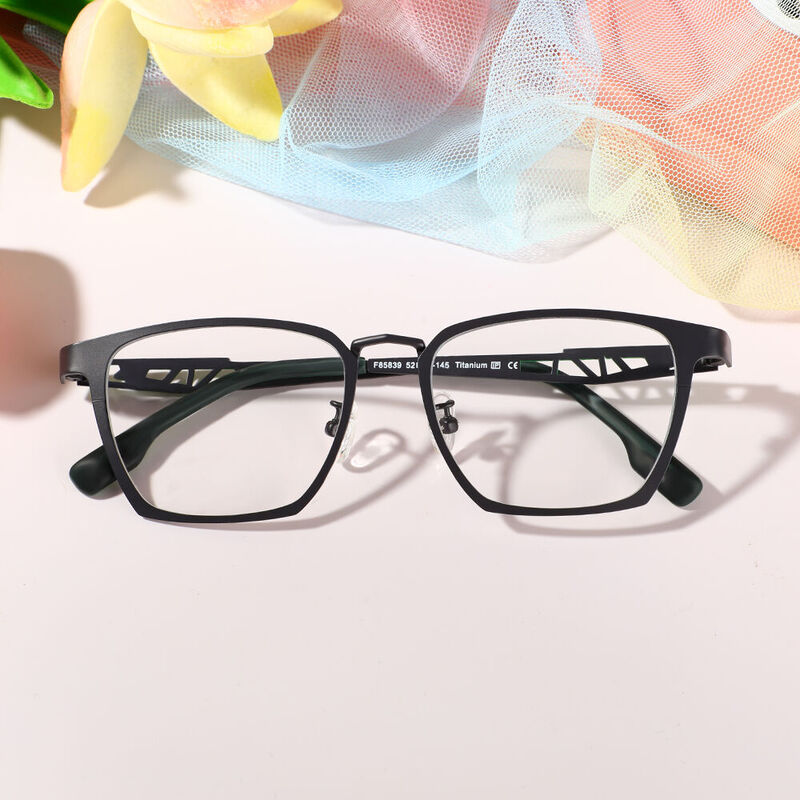 Baker Rectangle Black Glasses