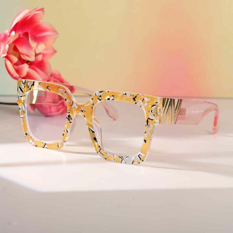 Lunettes de Vue Athena Carré Jaune