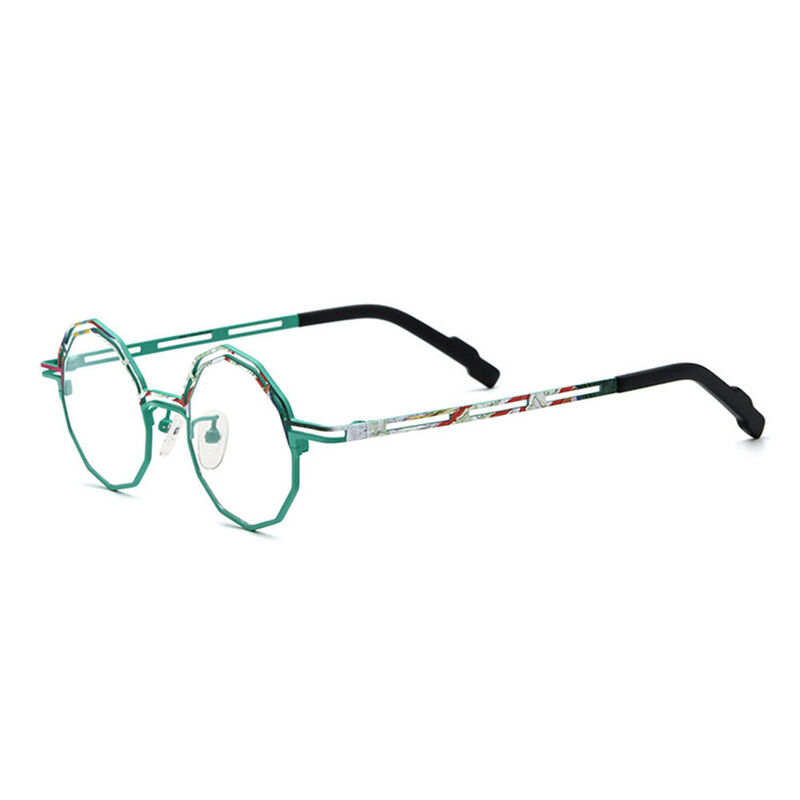 Galbraith Geometric Green Glasses