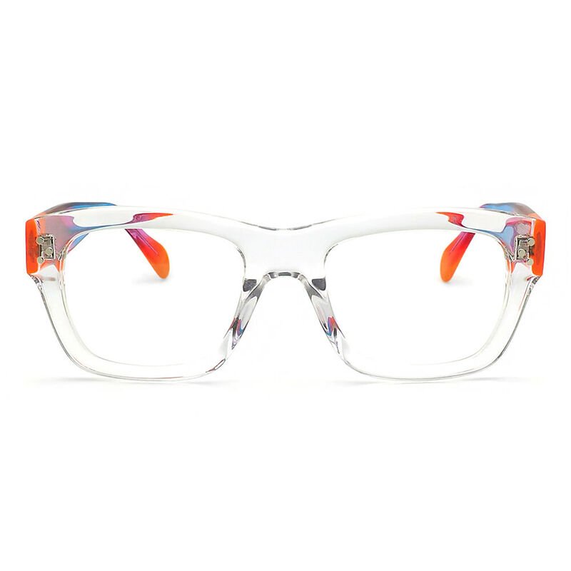 Fay Square Transparent Multicolored Glasses