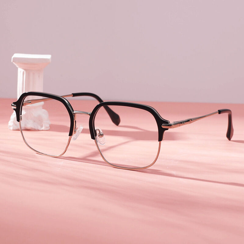 Fielder Browline Black Glasses