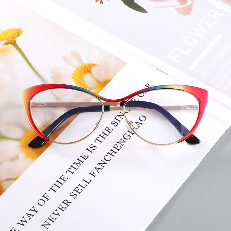 Dulles Cat Eye Rainbow Glasses