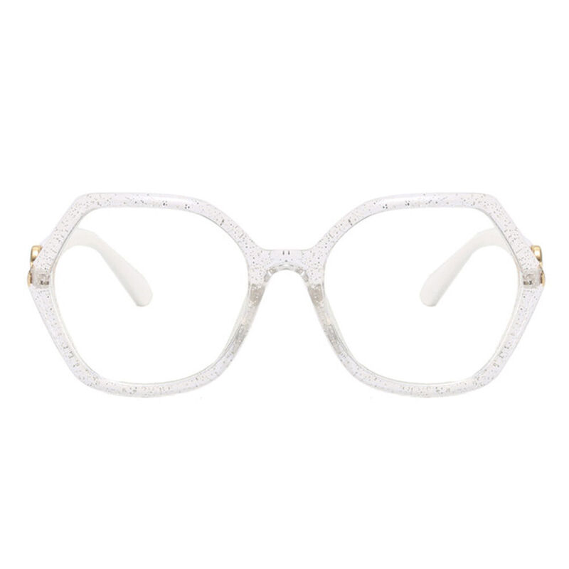 Claro Geometric Clear Glasses