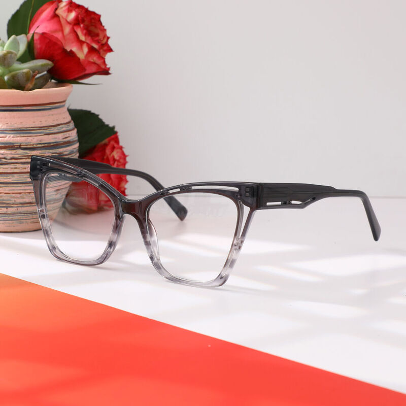 Vanese Cat Eye Grey Glasses