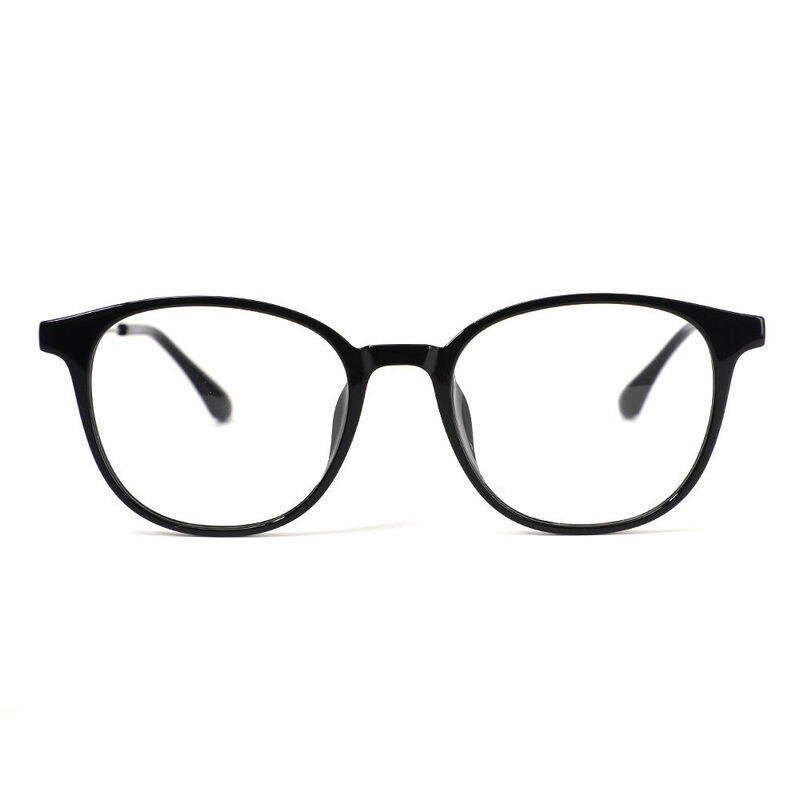 Dorothe Round Black Glasses