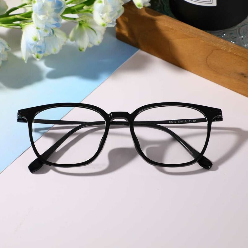 Morgan Rechteckig Schwarz Brille
