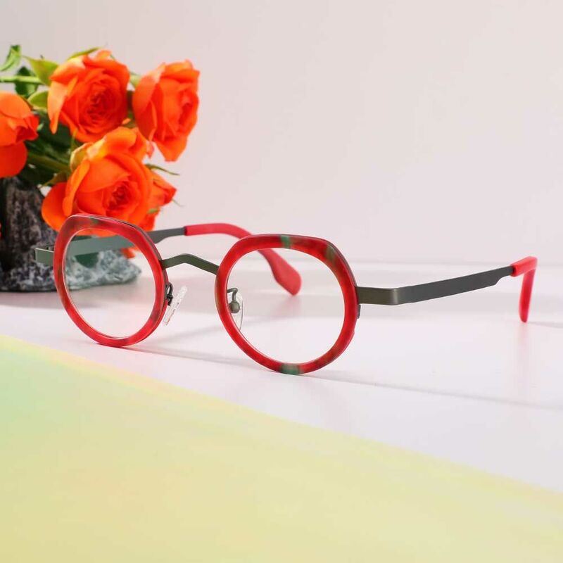 Congreve Runde Rote Brille