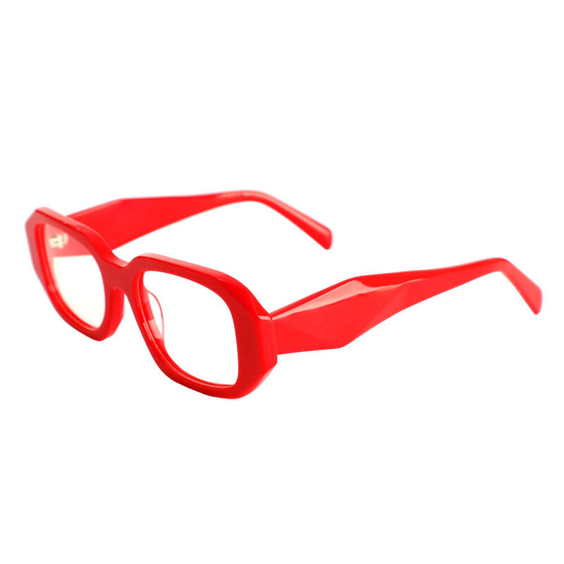 Cornell Rechteckige Rote Brille