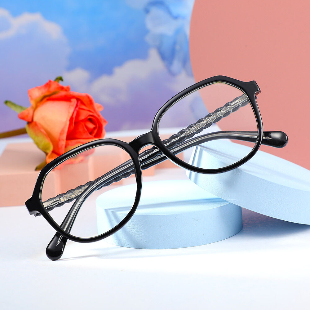 Occhiali da Vista Hulda Poligono Nero