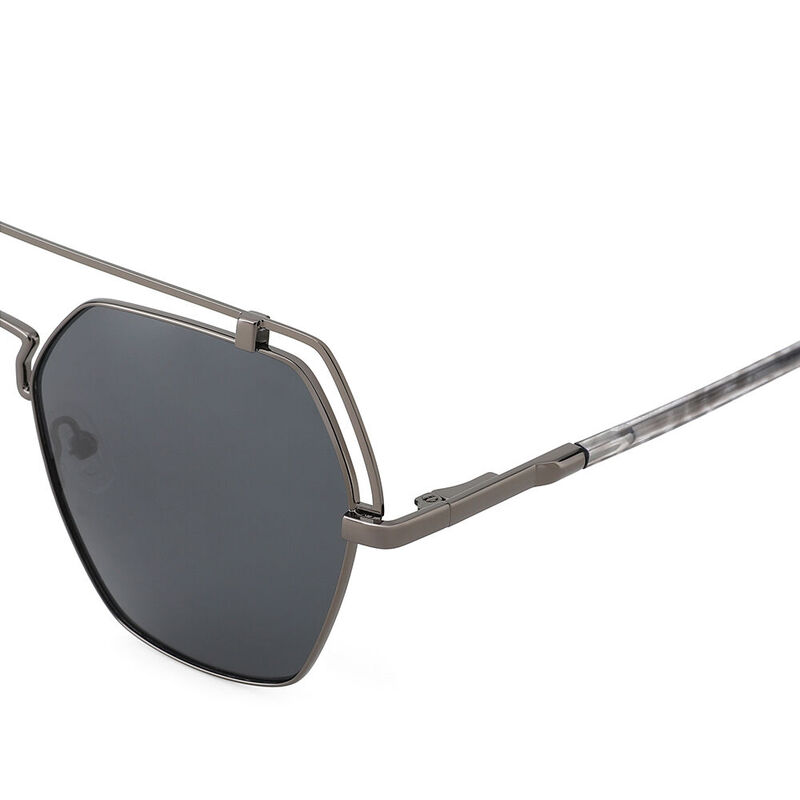 Free Will Aviator Gunmetal Sunglasses
