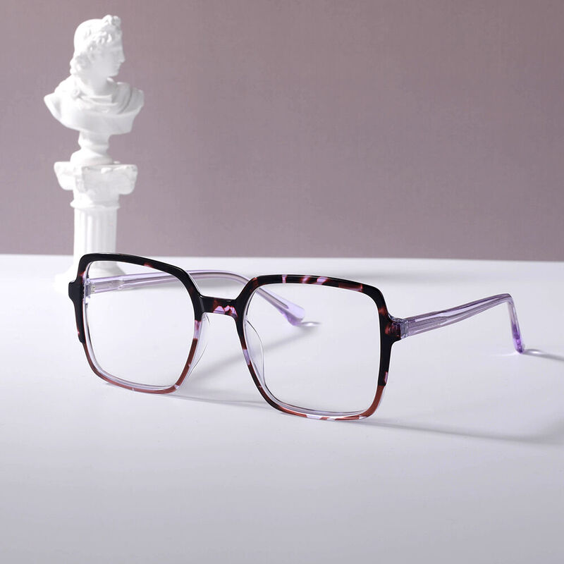 Obsessed Geometric Tortoise Purple Glasses