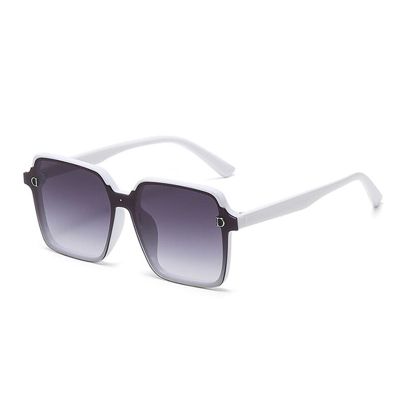 Natalo Square White Sunglasses