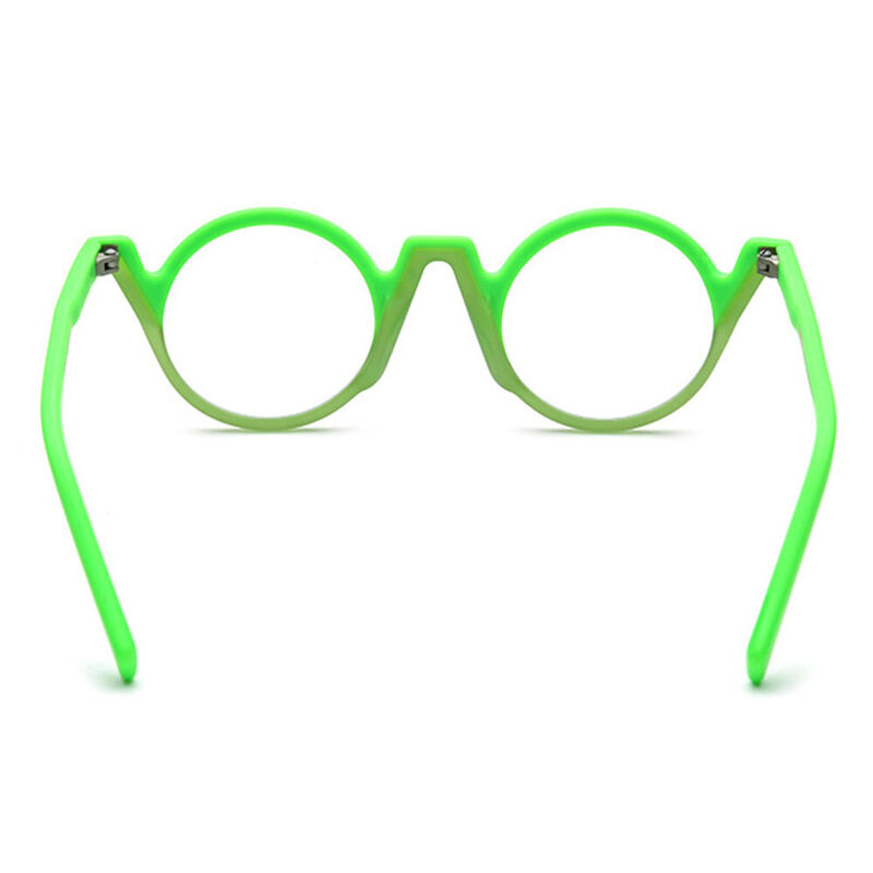 Arlene Round Green Glasses