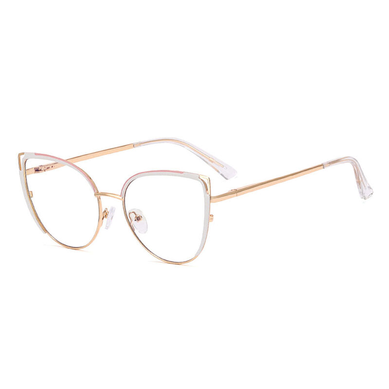 Nuno Cat Eye White Glasses