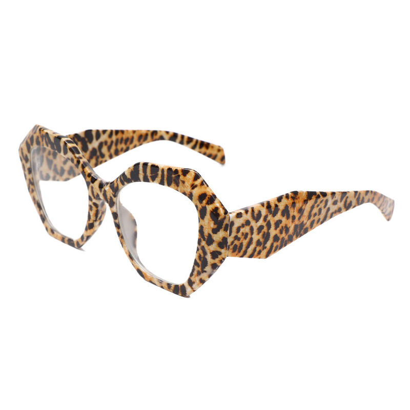 Sebasta Geometric Leopard Glasses