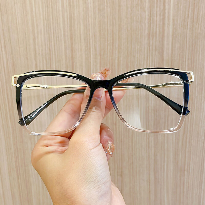 Anderio Cat Eye Schwarze Rosa Brille