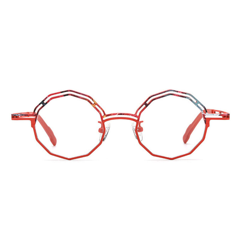 Galbraith Geometric Red Glasses