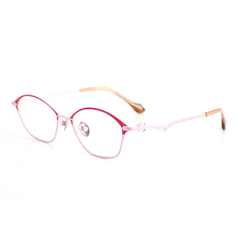 Matt  Oval Pink Glasses