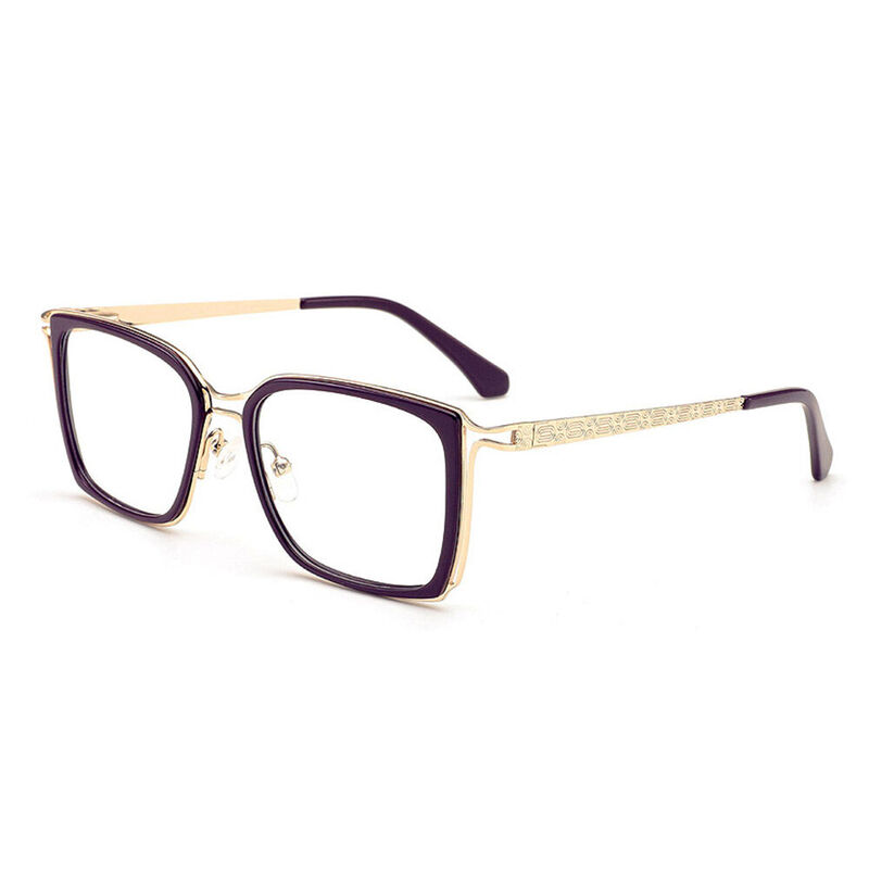 Eugene Square Purple Glasses