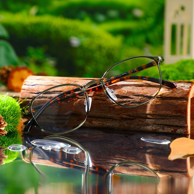 Truda Square Green Glasses