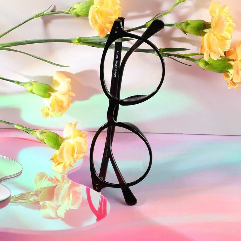 Samantha Round Black Glasses
