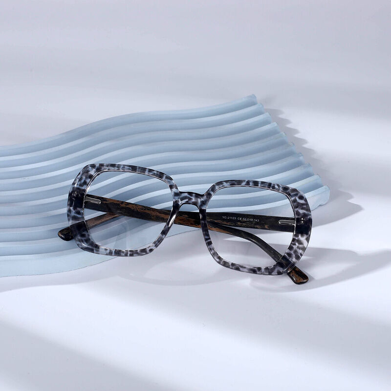 Wonderland Geometric Grey Glasses
