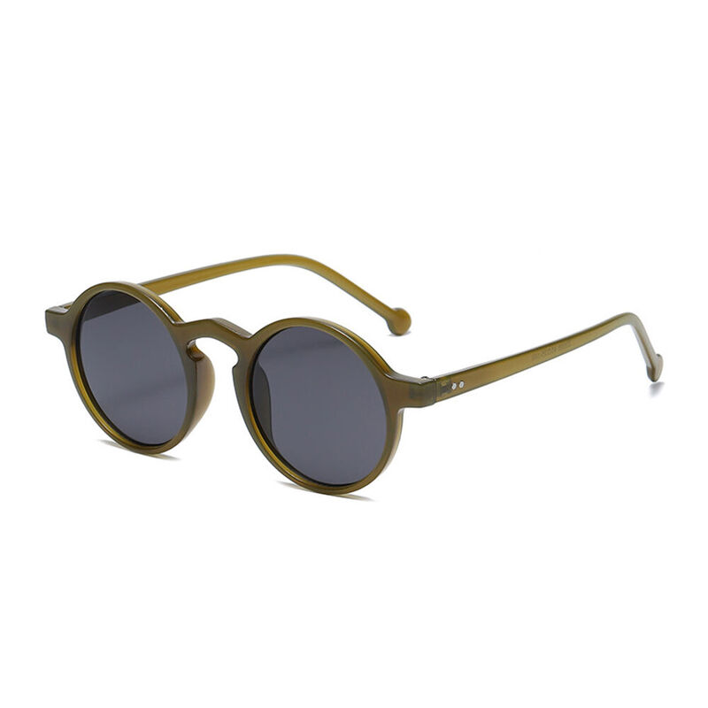 Nagano Round Green Sunglasses